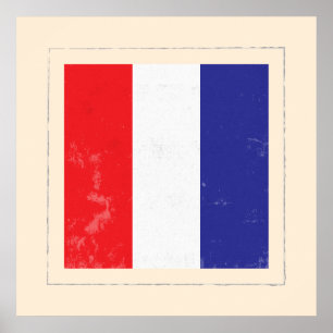 Póster Bandeira de sinal náutica da letra "T"