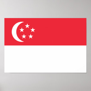 Poster Bandeira de Singapura