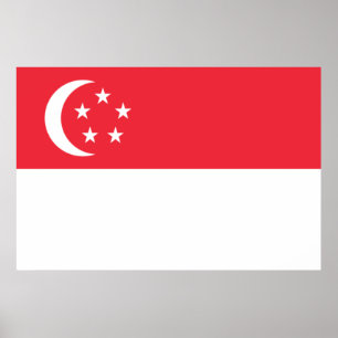 Poster Bandeira de Singapura