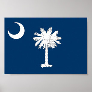 Póster Bandeira de South Carolina