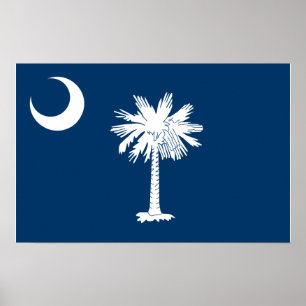 Póster Bandeira de South Carolina