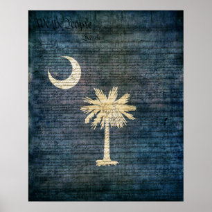 Poster Bandeira de South Carolina