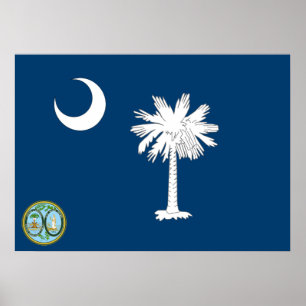 Poster Bandeira de South Carolina