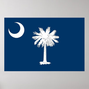 Poster Bandeira de South Carolina, os Estados Unidos