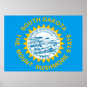 Poster Bandeira de South Dakota