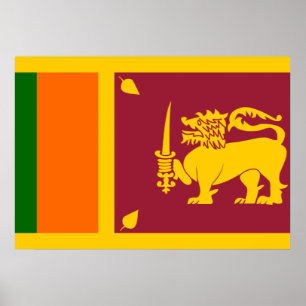 Póster Bandeira de Sri Lanka