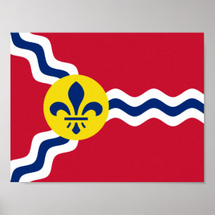 Póster Bandeira de St Louis, Missouri