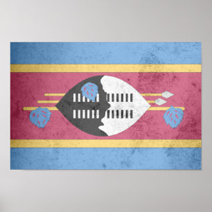 Póster Bandeira de Suazilândia