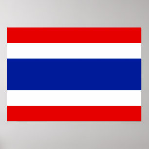 Póster Bandeira de Tailândia