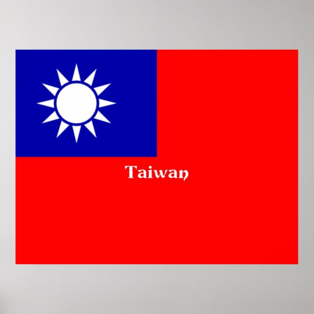 Poster Bandeira de Taiwan (Frente)