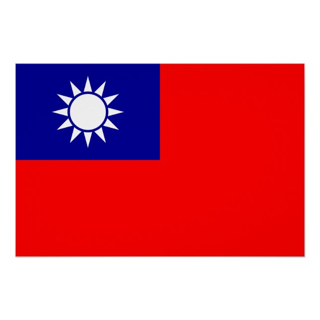 Póster Bandeira de Taiwan (Frente)