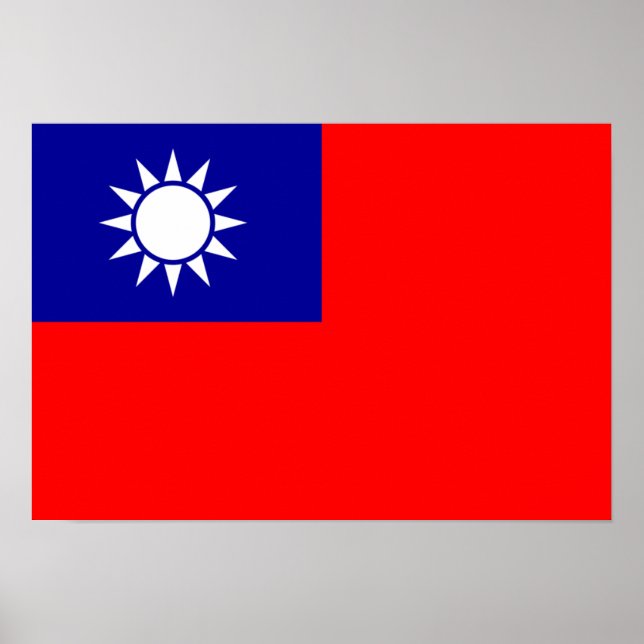 Poster Bandeira de Taiwan (Frente)