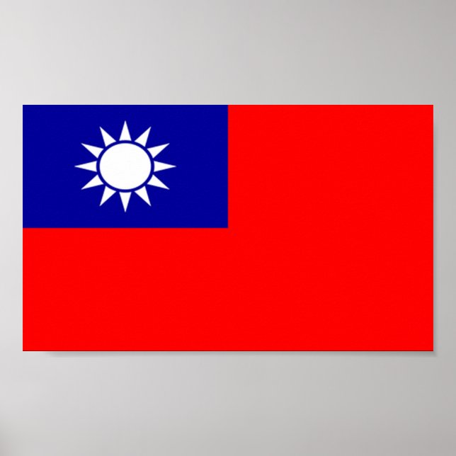 Póster Bandeira de Taiwan (Frente)