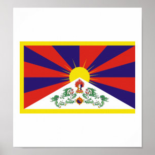 Poster Bandeira de Tibet