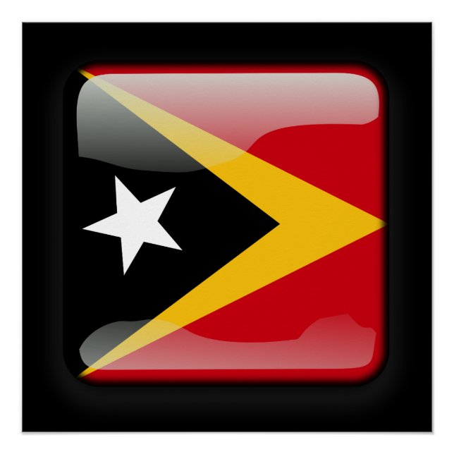Póster Bandeira de Timor-Leste (Frente)