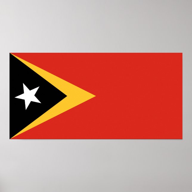 Poster Bandeira de Timor Leste (Frente)