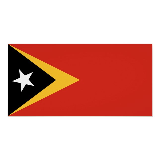 Póster Bandeira de Timor Leste (Frente)