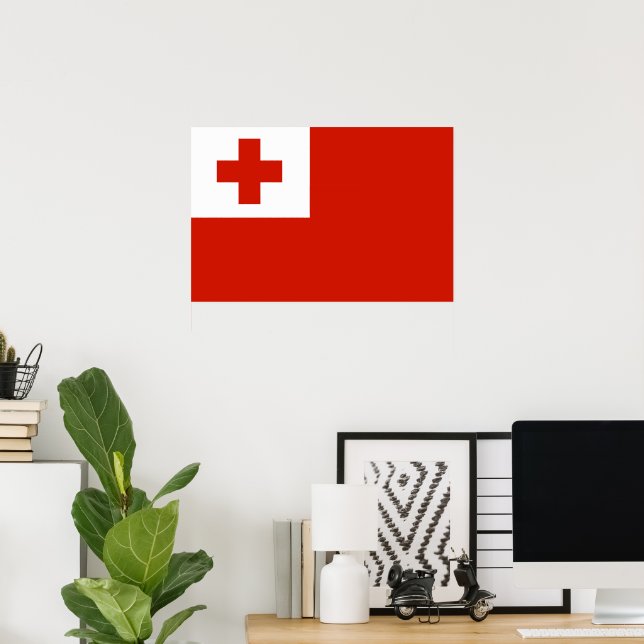 Poster bandeira de Tonga (Escritório em casa)