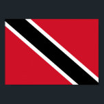 Póster Bandeira de Trinidad e Tobago<br><div class="desc">A bandeira de Trinidad e Tobago é uma tribanda diagonal fimbriada de bicolor. As cores usadas na bandeira são vermelho, branco, preto. A proporção da bandeira de Trinidad e Tobago é de 3:5. A bandeira de Trinidad e Tobago foi adotada em 1962.</div>
