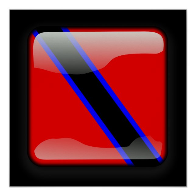 Póster Bandeira de Trinidad e Tobago (Frente)