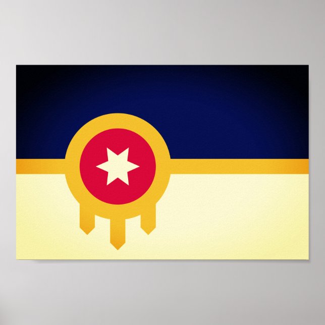 Poster Bandeira de Tulsa, Oklahoma (Frente)