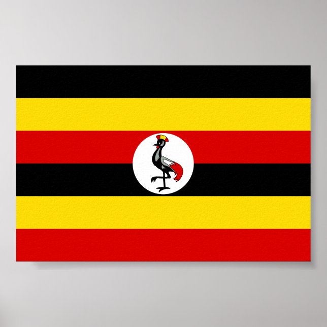 Poster Bandeira de Uganda (Frente)