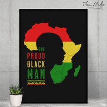 Bandeira de um homem negro orgulhoso da história n