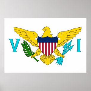 Póster Bandeira de United States Virgin Islands, os