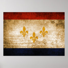 Póster Bandeira de Vintage em Nova Orleans