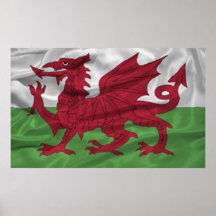 Poster Bandeira de Wales