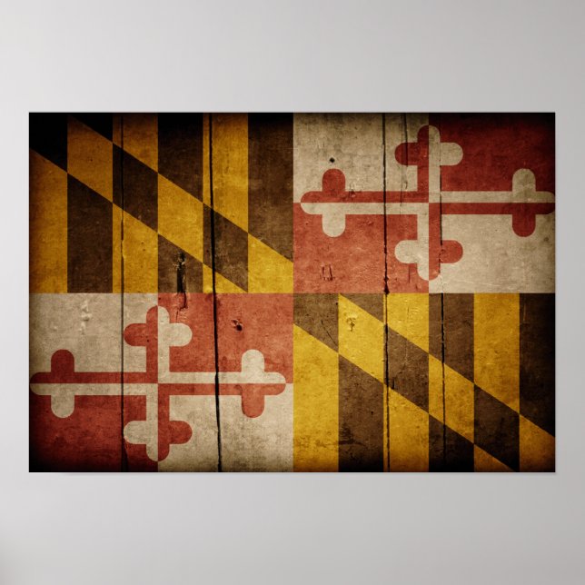 Póster Bandeira de Wood Maryland robusto (Frente)