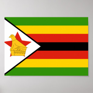 Póster Bandeira de Zimbabwe