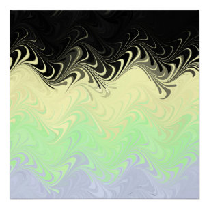 Póster Bandeira do Abstrato Cassgender Pride Boho Wavy Ma