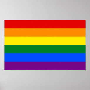 Poster Bandeira do arco-íris do orgulho gay de LGBT