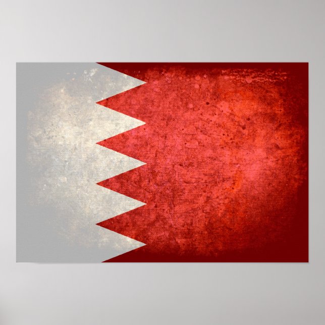 Poster Bandeira do Bahraini (Frente)
