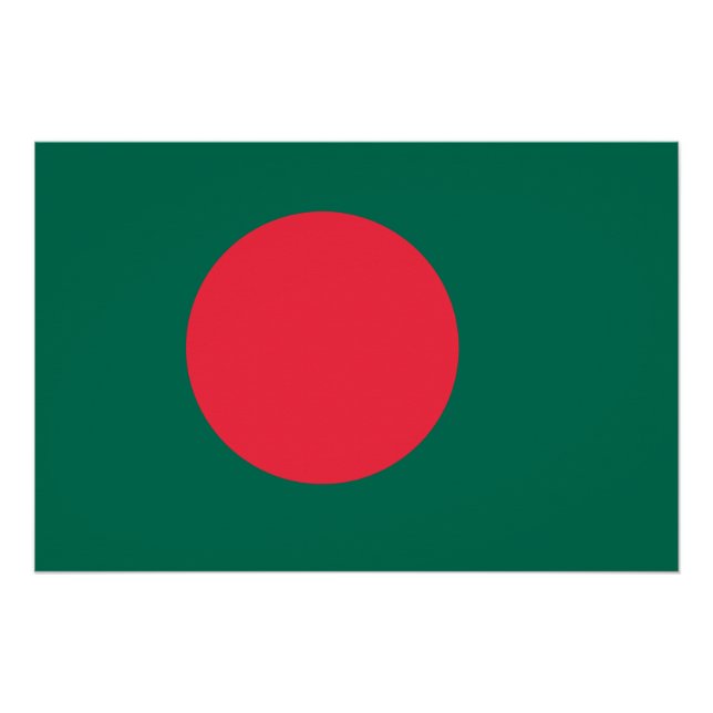 Póster Bandeira do Bangladesh (Frente)