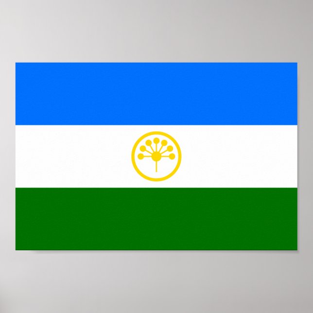 Poster Bandeira do Bashkortostan (Frente)