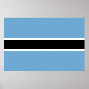Poster Bandeira do Botsuana