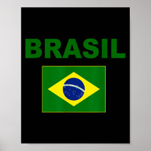 Poster Bandeira do Brasil Bandeiras Brasileiras Cool Home