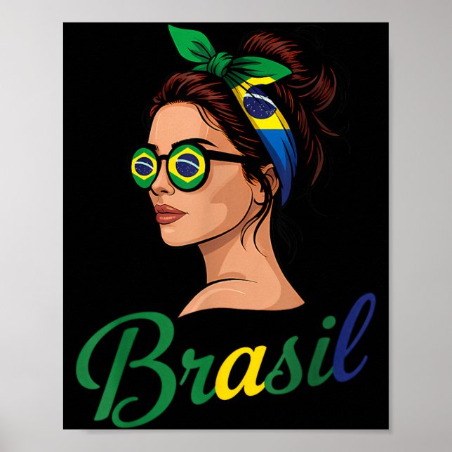 Poster Bandeira do Brasil Raízes Brasileiras Orgulho Bras (Frente)