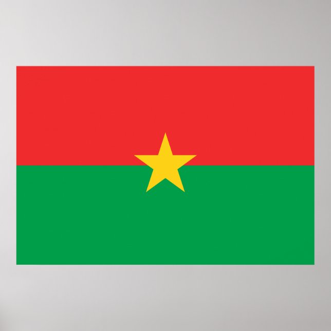 Poster Bandeira do Burkina Faso (Frente)