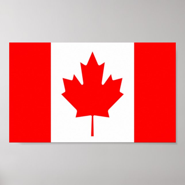 Póster Bandeira do Canadá (Frente)