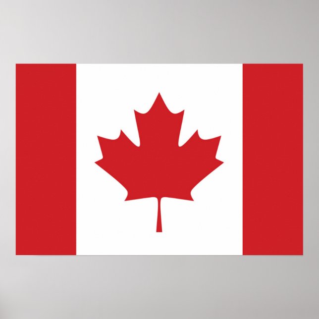Poster Bandeira do Canadá (Frente)