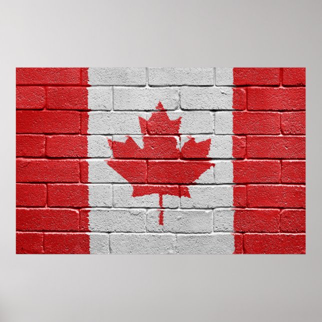 Poster Bandeira do Canadá (Frente)