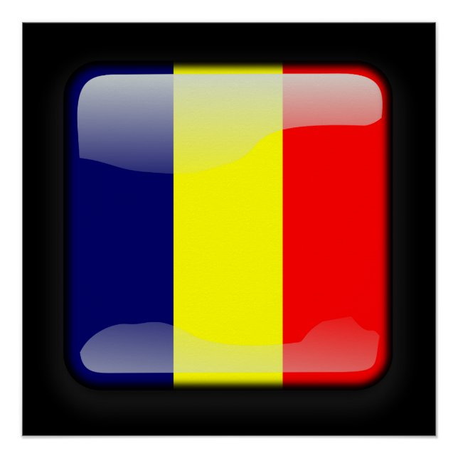 Póster Bandeira do Chade (Frente)