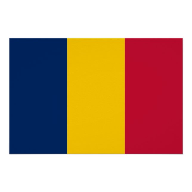 Póster Bandeira do Chade (Frente)