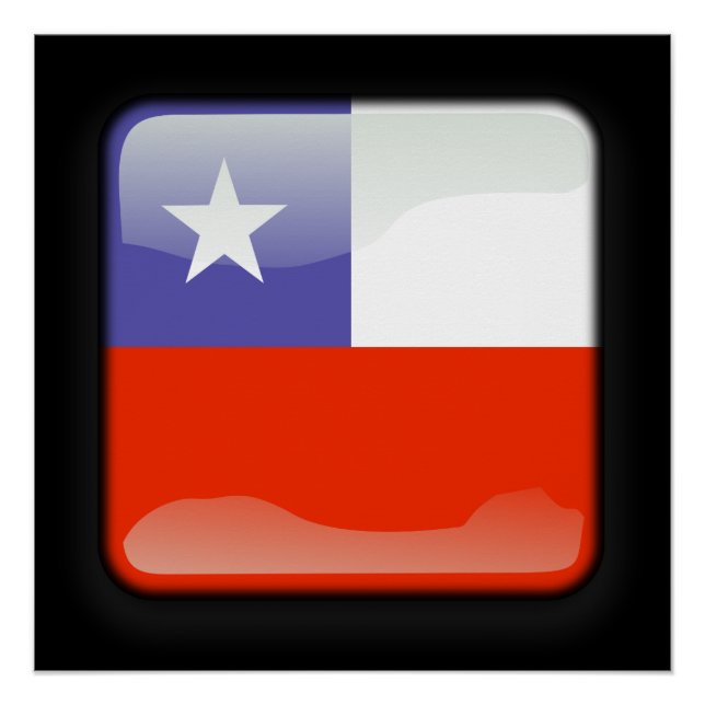 Póster Bandeira do Chile (Frente)