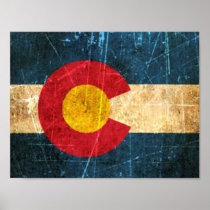 Póster Bandeira do Colorado Vestida e algemada