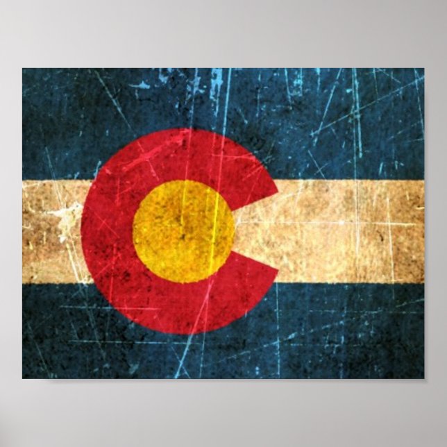 Póster Bandeira do Colorado Vestida e algemada (Frente)