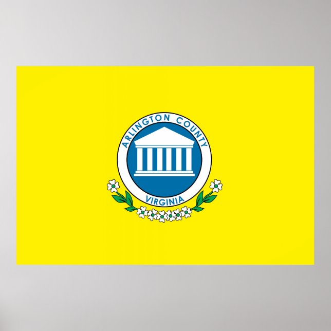 Póster Bandeira do Condado de Arlington (Frente)